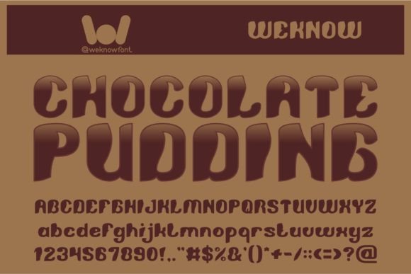 Chocolate Pudding: A Stylish Display Font for Modern Design Projects