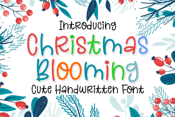 Christmas Blooming: A Cheerful Font for Creative Projects