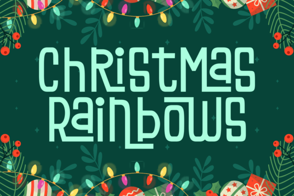 Christmas Rainbows: A Festive Display Font for Creative Projects