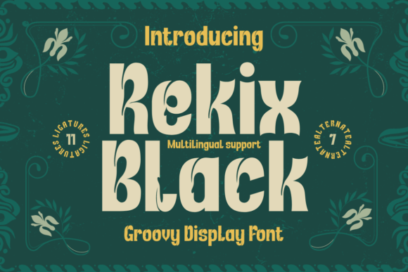 Rekix Black: A Bold and Retro Typeface for Creative Projects